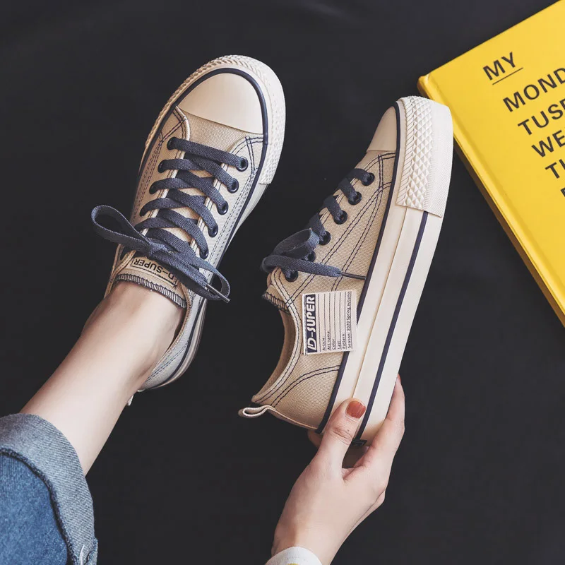 Women Shoes Sneakers Canvas Summer New-Fashion Spring Casual High-Quality Color Solid