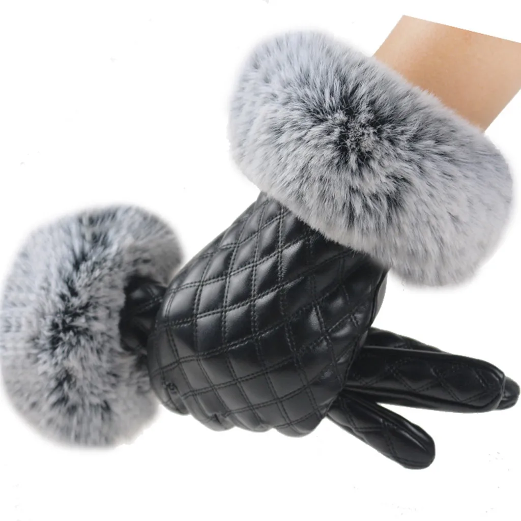 1 Pair Women Gloves Velvet Keep Warm Winter Gloves Touch Screen Warm Using Phone For Cycling Running Gloves