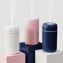 Mini Car Humidifier Auto Portable Air Humidifier Ultrasonic Spray Diffuser With Colorful Light For Vehicle Suv Office Bedroom