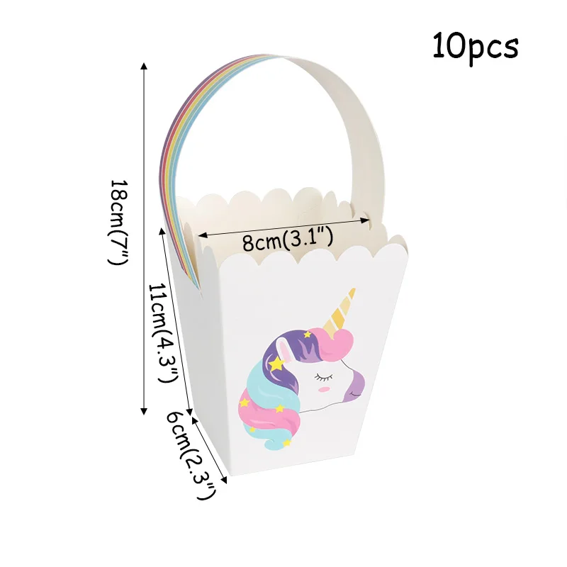 Whimsical Unicorn Birthday and Baby Shower Party Favor Boxes