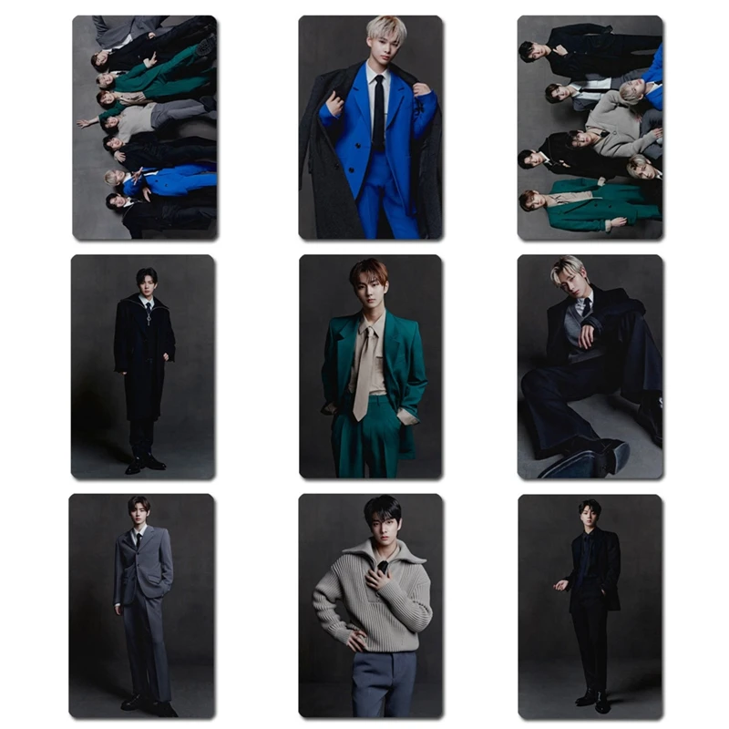 9pcs set kpop enhypen album photo print card stickers pet card sticker for bank id ic student card decor for fans gift stationery set aliexpress