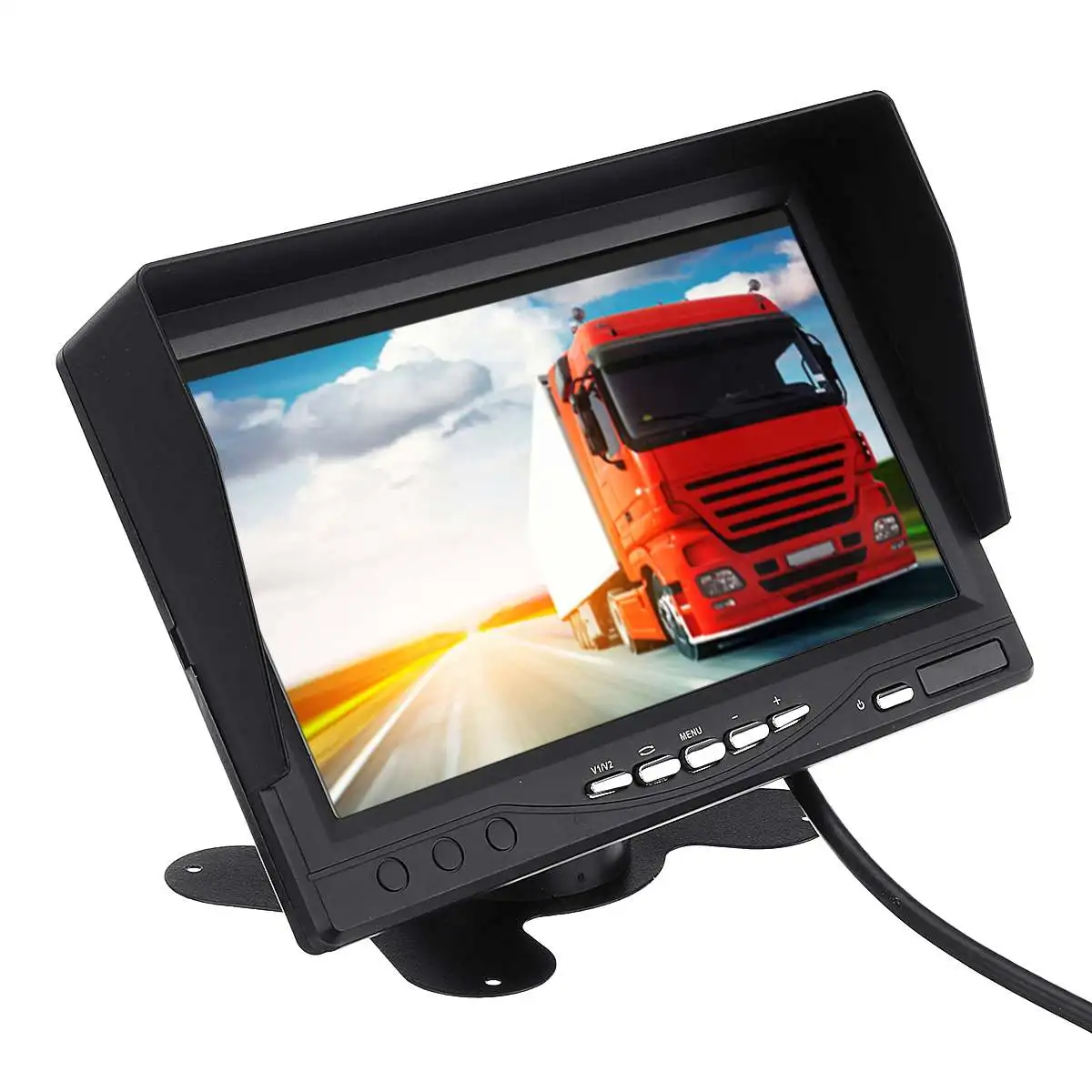 

7 Inch AHD Dispaly With Two Channels Rear View Camera Video Recorder Auto Registrator Car Driving Recorder Camera AHD1080