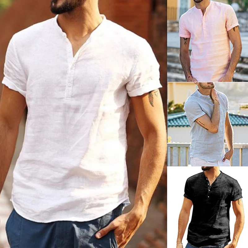 men's chinoiserie linen slim shirt