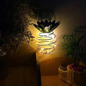 

Outdoor Lamp Waterproof Garden Pineapple Solar Lights Path Light Hanging Fairy Lights 25 Solar Led Warm White Fairy String Decor