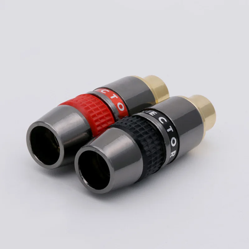 2 шт./1 пара разъём RCA с позолоченным штекером|Соединители| |