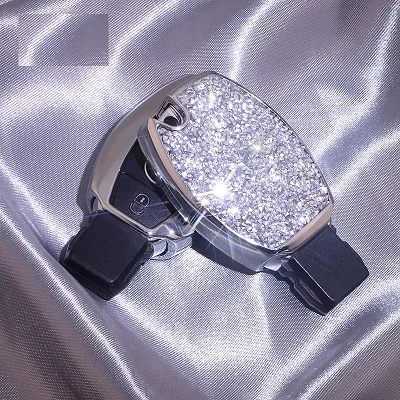 Silver case Для Ключей Mercedes Benz Fob чехол Брелок чехол для ключа чехол совместимый с Mercedes Benz C E s m CLS CLK G класс Keyless - Название цвета: Silver case