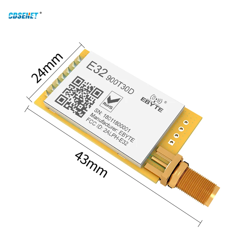 5 шт. большой радиус действия LoRa SX1278 SX1276 915 МГц радиочастотный модуль Φ 1 Вт