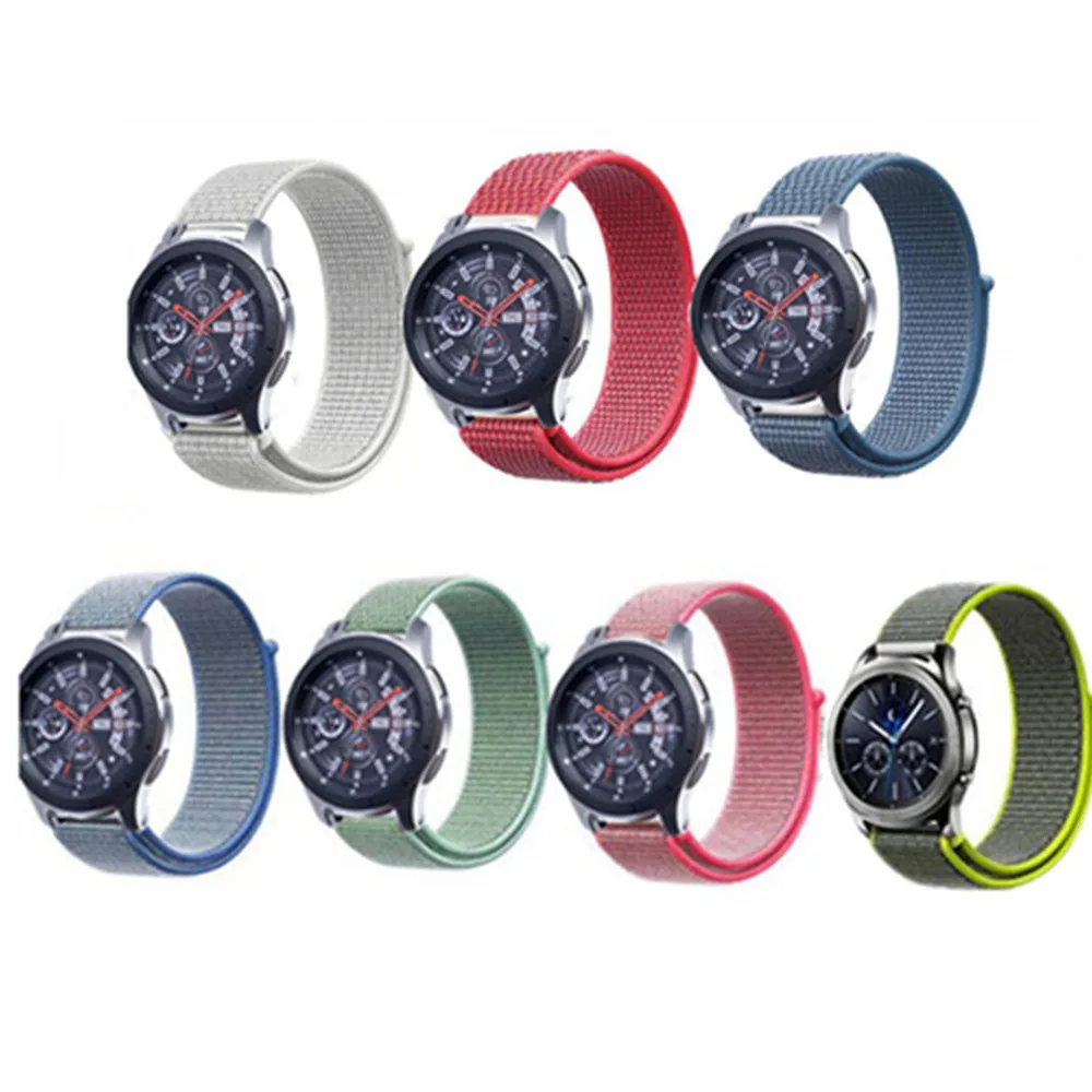20 мм 22 Спортивная нейлоновая петля для samsung gear S2 S3 Galaxy Watch Active 42 46 ремешок часов huawei