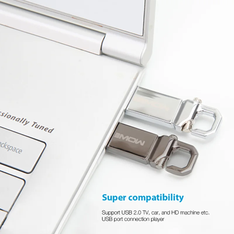 Moweek металлический USB флеш-накопитель объемом 64 ГБ, реальная емкость 32 ГБ, 16 ГБ, 8 ГБ, 4 Гб, флеш-накопитель, быстрая скорость, usb 2,0, флешка, карта памяти, u-диск