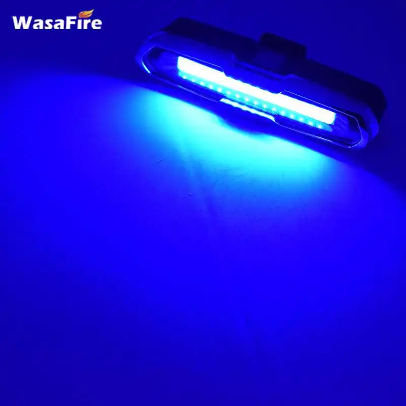 WasaFire USB Перезаряжаемые задняя подсветка на велосипед светильник 5 режимов Светодиодный задние фонари велосипеда езда на велосипеде хвост светильник ночной езды безопасности Предупреждение лампы