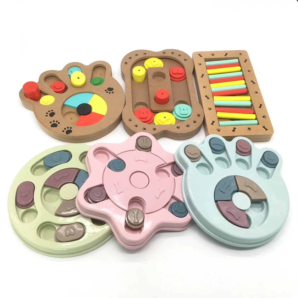 

Pet Puzzle Toy Increase IQ Interactive Slow Dispensing Feeder Dog Cat Puppy Training Games FeedingFeeding Food Intelligence Toys