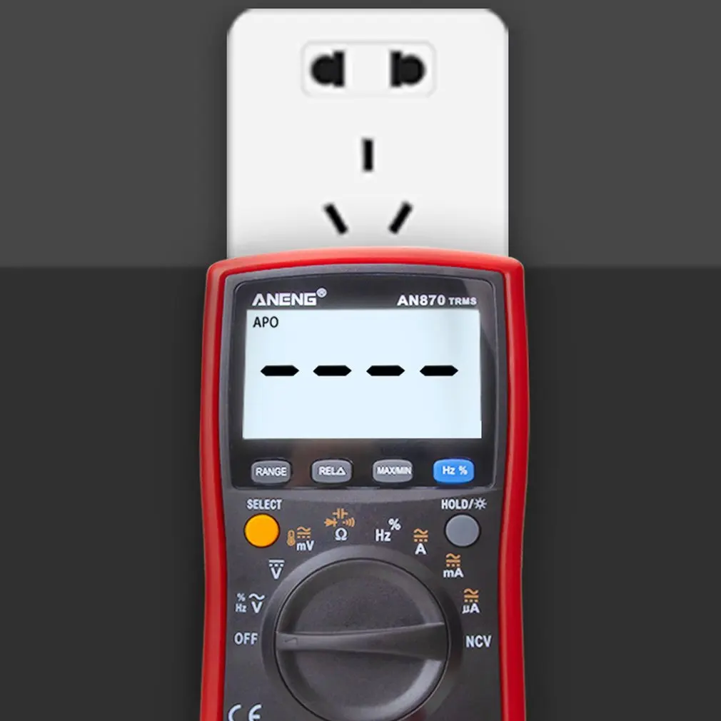 Высокоточный интеллектуальный цифровой мультиметр автоматический многофункциональный электрик цифровой дисплей Aneng An870