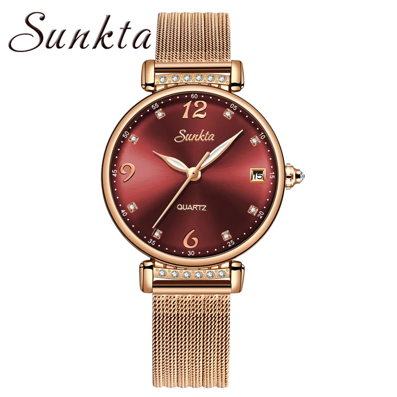 Relogio feminino SUNKTA модные женские часы Простые Романтические часы женские наручные часы женские часы reloj mujer Прямая поставка