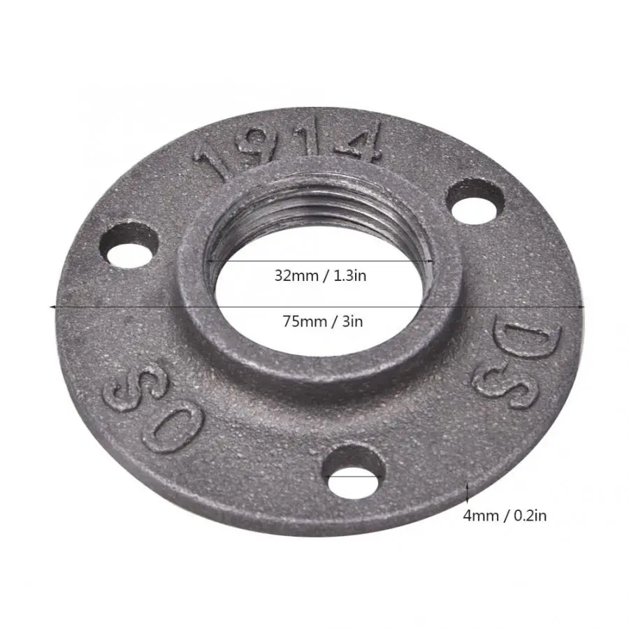 Фланец Base 10 шт. DN25 G1 3 Отверстия Фланец База чугун резьбовые крепления основания аппаратные средства чугунный фланец