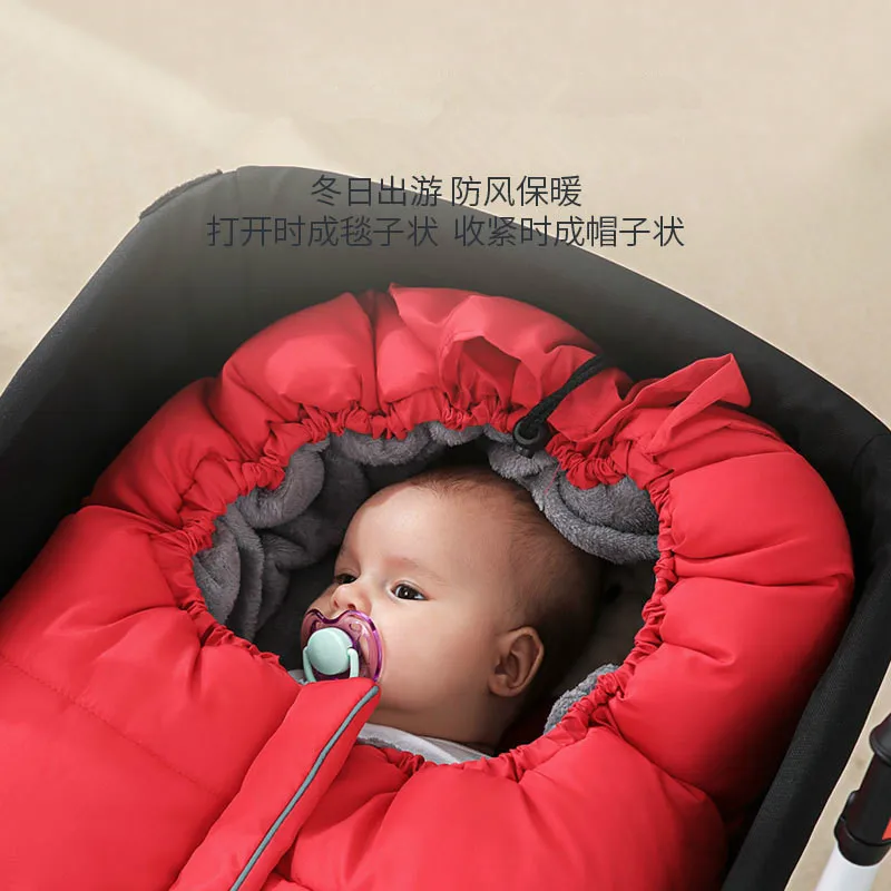  2019 Winter Baby Stroller Sleeping Bags Warm Envelope For Newborn Infant Windproof Cocoon Stroller 