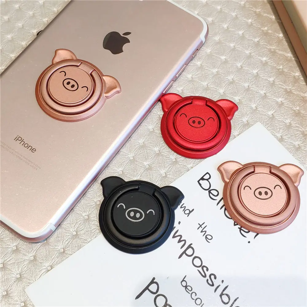 

EGECD phone bracket rotating powerful magnetic multi-function mobile phone holder ring buckle cartoon for iphone Huawei Samsung