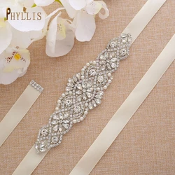 S03 Luxury Rhinestone Wedding Belts for Bride Formal Wear Belts Women Silver Belts for Dresses Party Belts New Bridesmaid Belt
