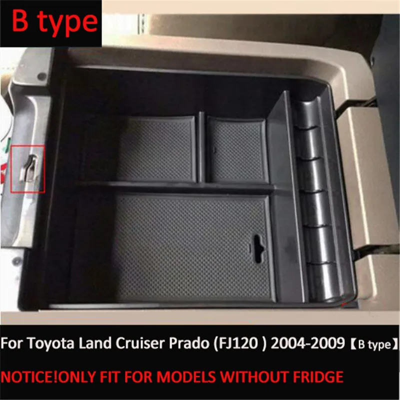 Центральный автомобильный подлокотник для хранения коробки для Toyota Land Cruiser Prado FJ120 2004-2009 консоль подлокотник поддон контейнер