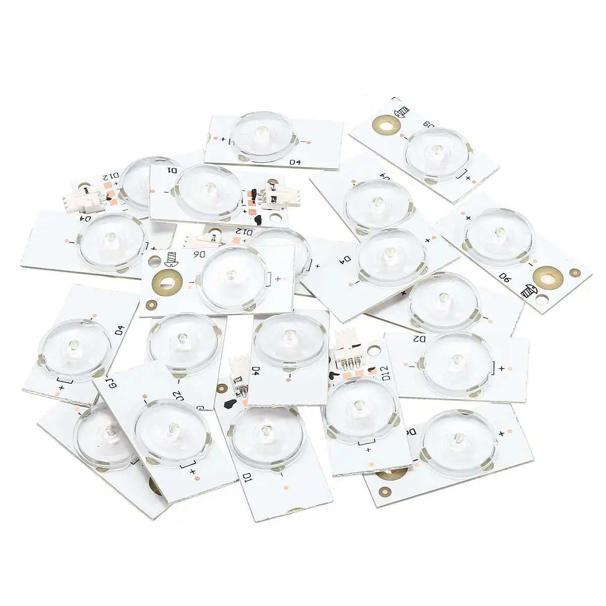 

20/50/100pcs 3V/6V Universial SMD Lamp Beads with Optical Lens Fliter for 32-65 Inch LED TV Repair Home Lighting Accessories