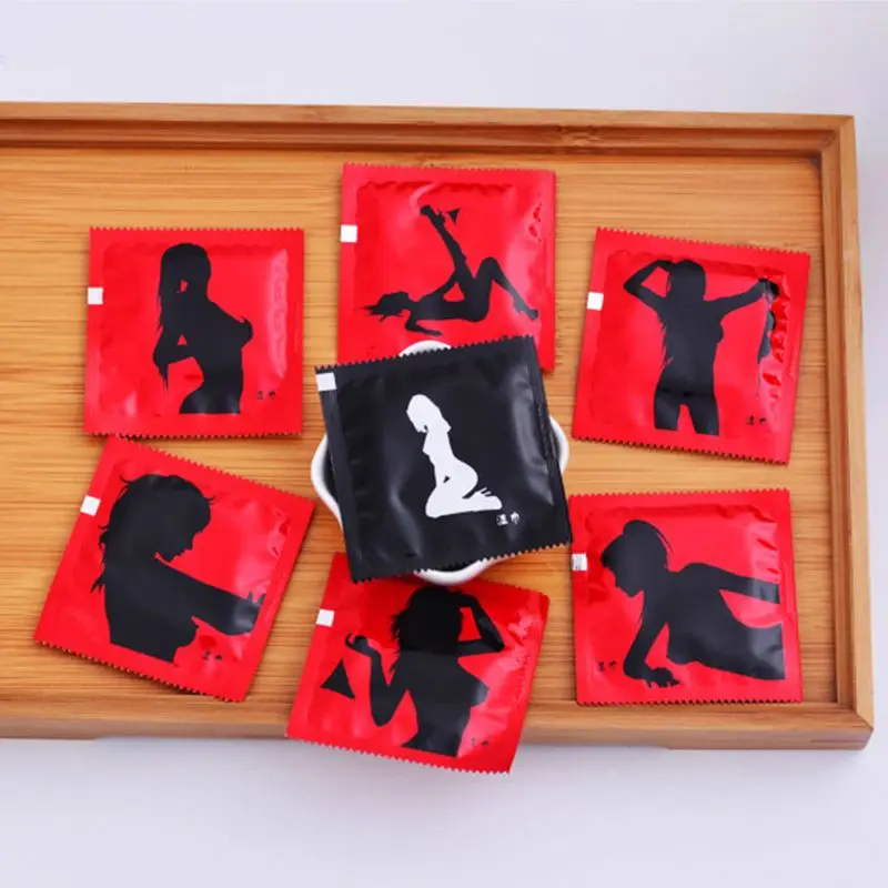 10 шт./компл. креативная хитрая Шутка Забавный кондом форма мокрое кухонное полотенце сексуальная леди Печатный почтовый индивидуально завернутый подарок