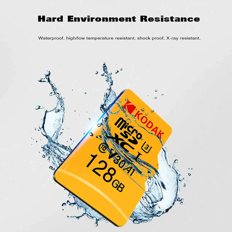 Карта памяти Kodak высокоскоростной micro sd 64 Гб класс 10 U3 4K карта 128 ГБ флэш память 256 32
