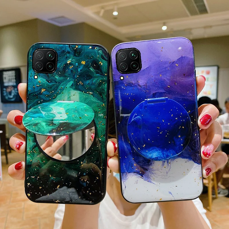 

For Huawei P40Lite P20 P30 P40 Lite Pro P Smart Plus 2019 Marble Mirror Case For Huawei Mate 10 20 20X 30 Y9 Prime 2019 P30Lite