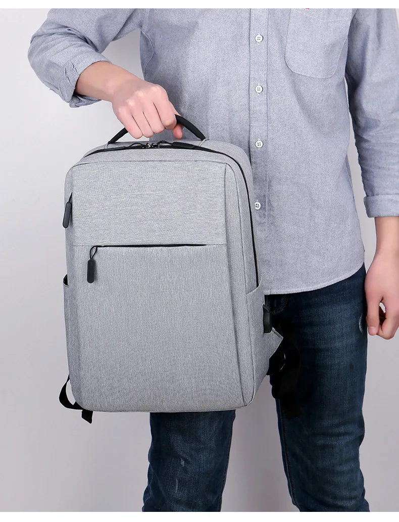 SKOANBE Backpack Men's Leisure Outdoor USB Charge Charging Sports Backpack Business Computer Bag Travel Bag External Outside Bag