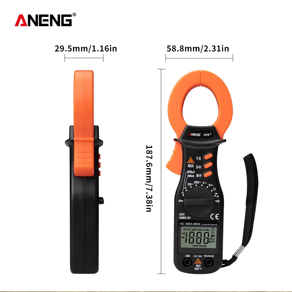 ANENG 3218+ AC Цифровой мультиметр тестер сопротивления току ампериметрический Зажим Тестер
