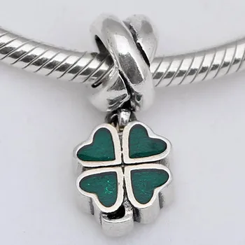 

Original Enamel Four-leaf Clover Flower Pendant Beads Fit 925 Sterling Silver Bead Charm Bracelet Diy Jewelry