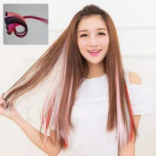 Синтетический зажим в одной части 37 цветов 50 см женские обручи синтетический длинный прямой синтетический волос