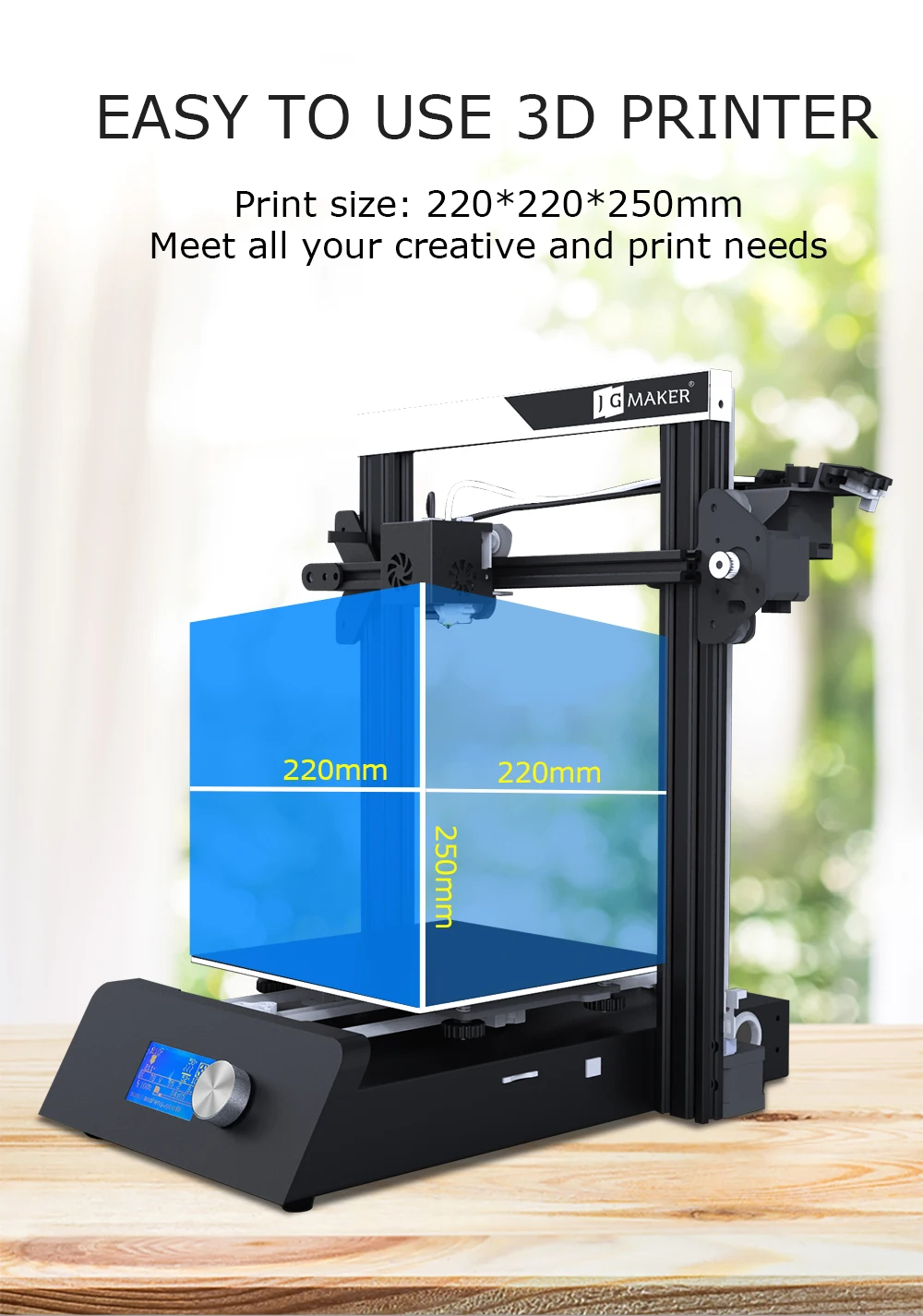 JGMaker магический 3d принтер FDM i3 Diy комплект для самостоятельной сборки с отключением питания печатная нить для обнаружения высокой точности Impresora 3d