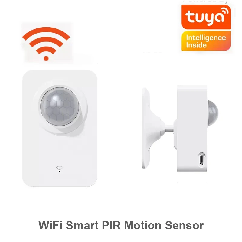 En oferta Tuya-Sensor de movimiento Wifi PIR inteligente, APP Smart life, Control por USB, Detector infrarrojo inalámbrico, sistema de alarma de casa inteligente neQKM83a1AO