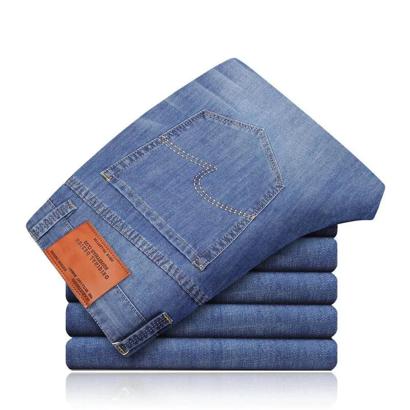 

Goldberg Micro Elastic Jeans Men's Spring Slim Fit Straight-Cut Men's Trousers Business Casual Youth MEN'S Pants