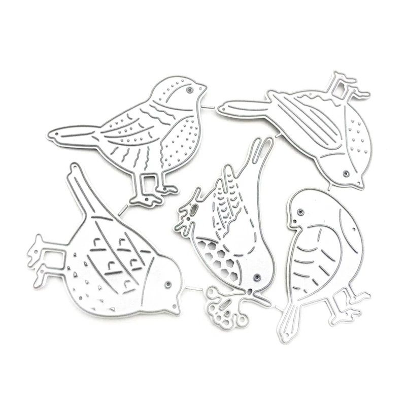 decoración de Plata BMBN Troqueles de Corte Molde en Relieve Plantilla de Troqueles de Corte de Metal de pájaros Plantilla de Tarjeta de Papel para álbum de Recortes de Bricolaje