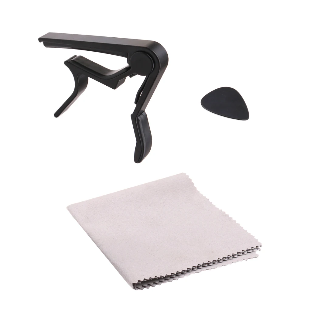 

Guitar Capo Pick Wipe Cloth Cleaning Tool Set guitar repaired tool for Musical Instrument