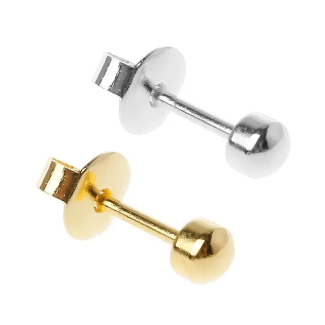 Earring Back Plug High Quality Stainless Steel Golden/sliver - Temu