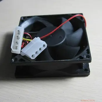 

80mm Computer PC Desktop Case Fan Cooling Cooler Quiet 4pin power socket jack