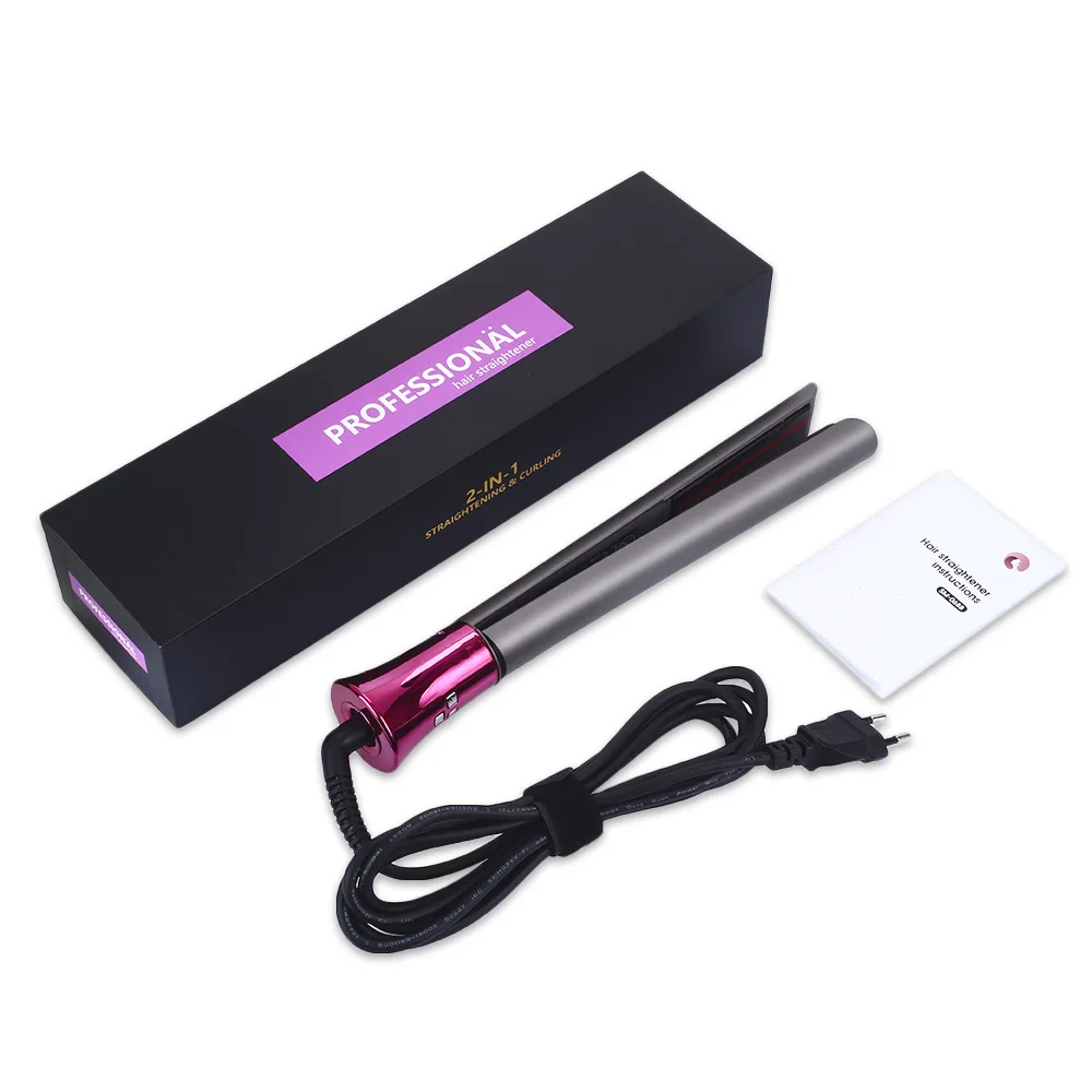 

Infrared Hair Straightener Curler Intelligent Hair Flat Iron Negative Ion Hair Straighting Curling Iron Corrugation Styling Tool