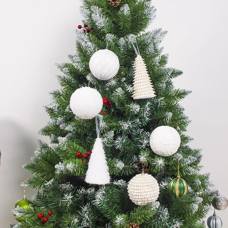 

Hanging Christmas Tree Room Decorations Foam 2pcs Optional Types White balls xmas window decorations