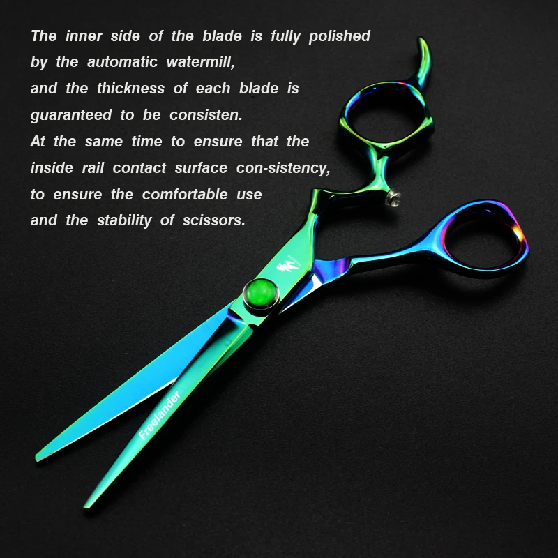 6 дюймов зеленая ручная штанга рыболовная-волос ножницы парикмахерские ножницы бритвы и парикмахерские Парикмахерские ножницы для волос
