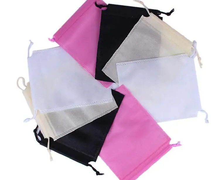 50pcs/lot 30x40cm Large Size Big Drawstring Non-Woven Bags For Packing Gift Shoes Storage Organize Bag Personalized Print Logo