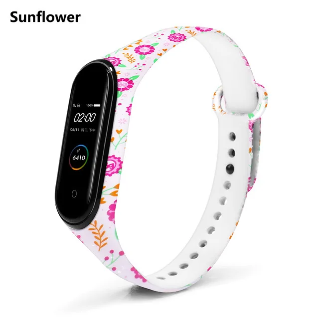 Graffiti style Strap For XiaoMi Mi Band 3 4 5 6 Silicone Wrist Strap For XiaoMi MiBand 6 sports strap for mi band 5 3 4 bracelet C4