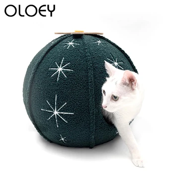 

Portable Cat House Kitten Bed Indoor Soft Cactus Shape Removable Sleeping Bag for Small Cats Puppy Pet Nest Cave Kennel Supplies
