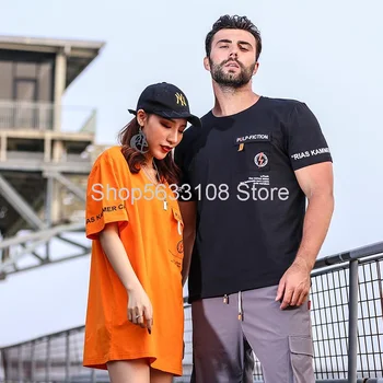 

Short Sleeve T1028 Big Size Men's Wear Printing T Shirt Fat Man Plus Fat Plus Leisure Loose Couple Super