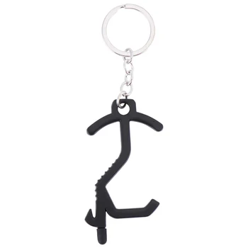 

1 Set No Touch Opener Keychain Keychain Pendant Practical Press Elevator Tool
