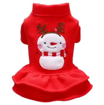 

New Dog Cat Christmas Dress Hoodie Snowman Design Pet Puppy Coat Jacket for Dogs Cats Small Medium