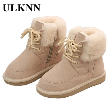 

ULKNN 2020 Girls Winter Snow Boots Boys Casua New Fashion Velvet Cotton Boots Baby Keep Warm Plush Shoes Rubber Sole