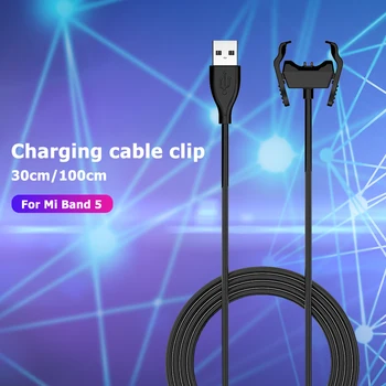 

2020 30cm 100cm Plastic USB Charging Cable Data Clip Replacement Cradle Charger Wire Cord for Xiaomi 5 Smart Watch Dropship