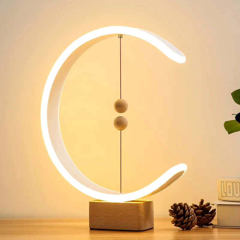 Heng Balance Table Lamp Magnetic Ball Switch LED Home Decor Creative Party Gift Warm Lighting Bedside Room Study Light | Лампы и