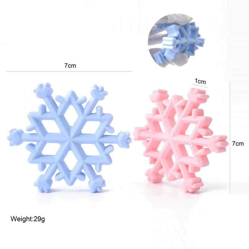 Baby Silicone Teether Christmas Tree Sika Deer Baby Fidget Toys Snowflake Pacifier Chain Food Grade Silicone Teething Toys